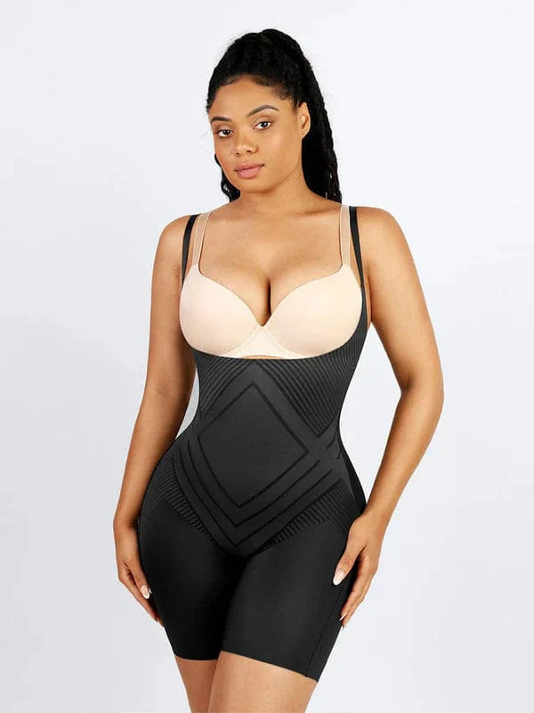Body Gainant Femme Ventre Plat - Gaine Amincissante Sculptante Invisible, Bodysuit Dentelle Contrôle Taille & Dos, Shapewear Post-Partum Sexy Col V
