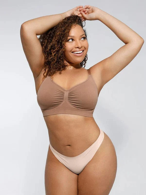 Soutien-gorge Push-up Dos Nu - Grande Taille, Bralette Confortable Sans Coutures - Lingerie Femme Classique