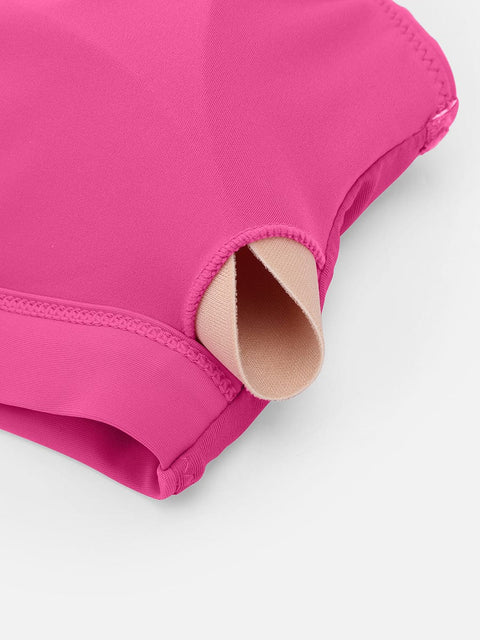 Bikini Ventre Plat Col V Anneau Métallique à Cordon - CurvyPower