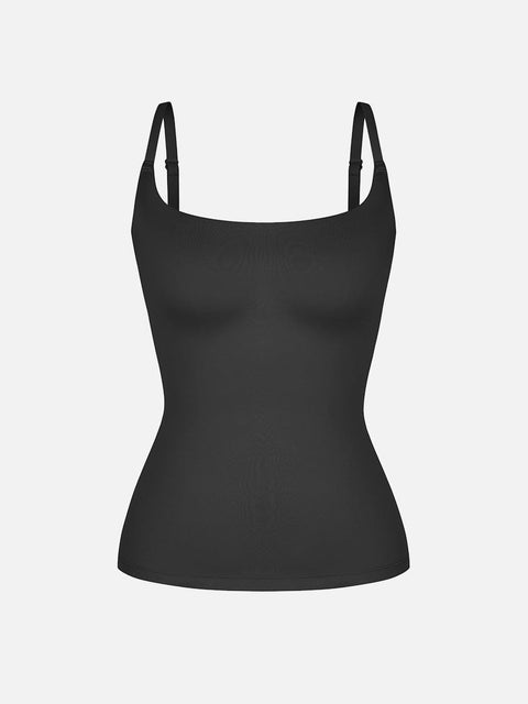 Débardeur Gainant Léger Col Rond Avec Doublure Anti-Transparence Pour Femmes - CurvyPower