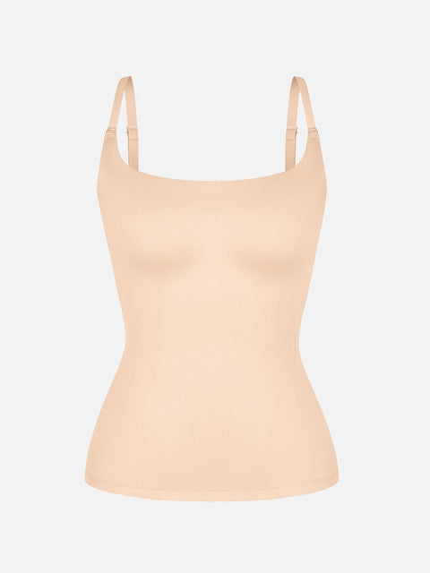 Débardeur Gainant Léger Col Rond Avec Doublure Anti-Transparence Pour Femmes - CurvyPower