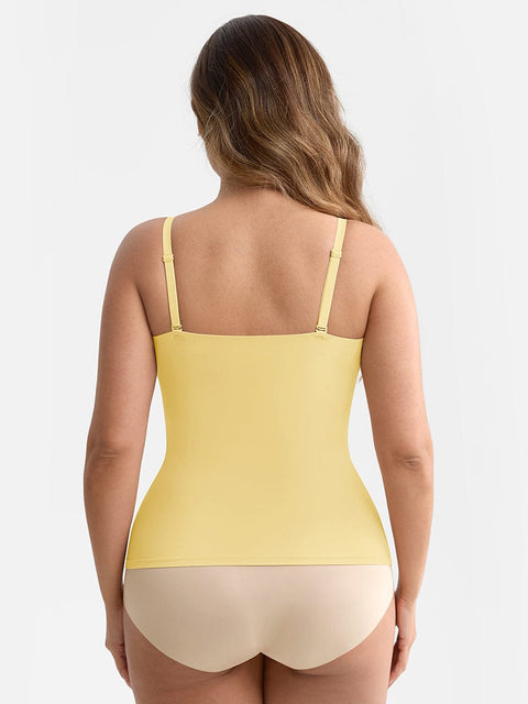 Débardeur Gainant Léger Col Rond Avec Doublure Anti-Transparence Pour Femmes - CurvyPower