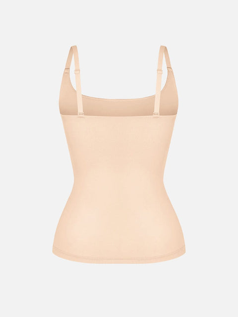 Débardeur Gainant Léger Col Rond Avec Doublure Anti-Transparence Pour Femmes - CurvyPower