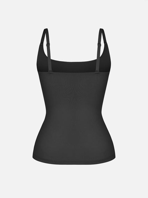 Débardeur Gainant Léger Col Rond Avec Doublure Anti-Transparence Pour Femmes - CurvyPower