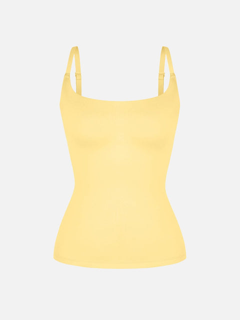 Débardeur Gainant Léger Col Rond Avec Doublure Anti-Transparence Pour Femmes - CurvyPower