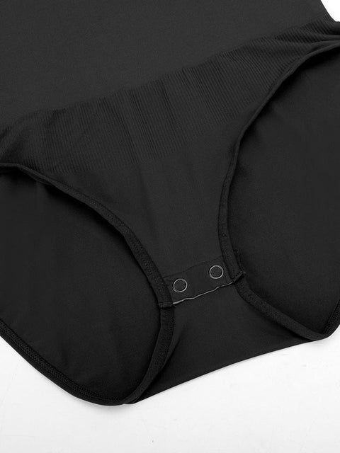 Body Culotte Gainant Ventre Plat Sans Couture Manches Longues - CurvyPower