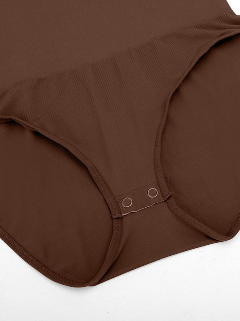 Body Culotte Gainant Ventre Plat Sans Couture Manches Longues - CurvyPower
