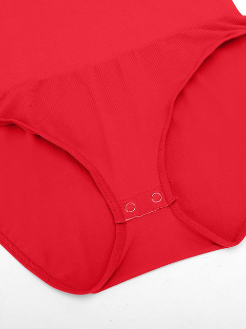 Body Culotte Gainant Ventre Plat Sans Couture Manches Longues - CurvyPower