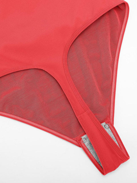 Body Gainant Col V Croisé Plissé Ventre Plat - CurvyPower