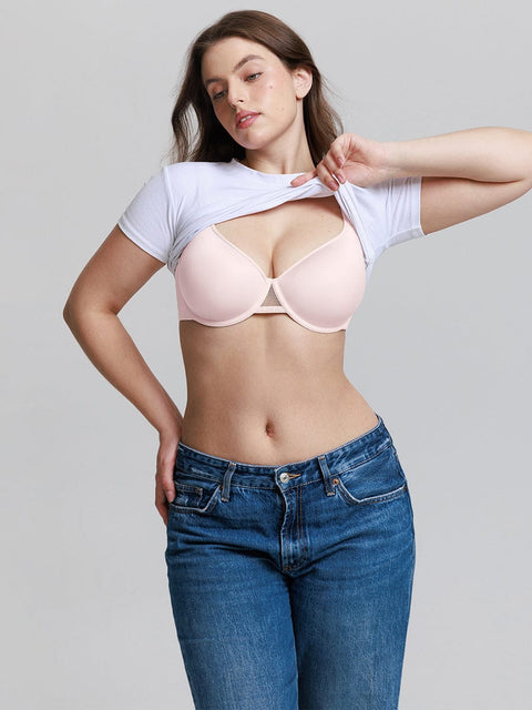 Soutien-Gorge Armaturé Couverture Intégrale Bonnets à Mémoire de Forme - CurvyPower