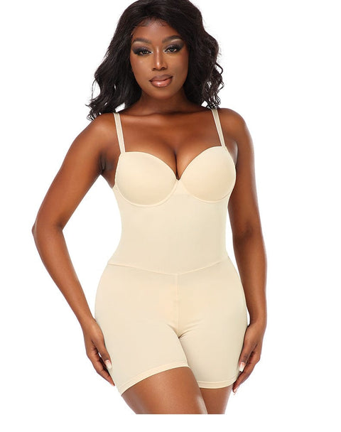 Body Gainant Dos Nu Remonte-Fesses Ventre Plat Pour Femmes Beige / S - CurvyPower