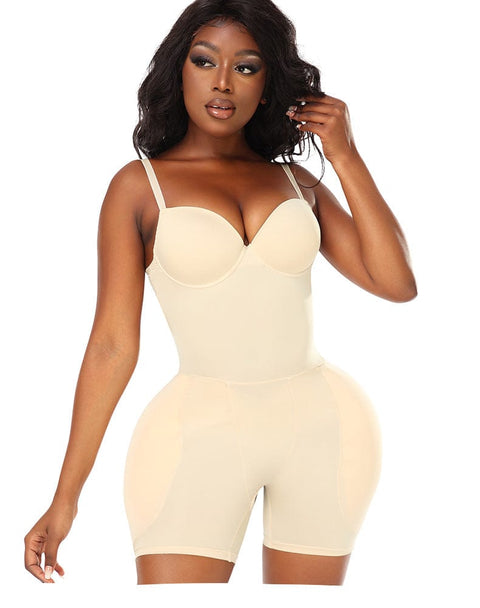 CurvyPower | Be You ! Beige / S Body Gainant Remonte-Fesses avec Coussinets de Hanches Pour Femmes