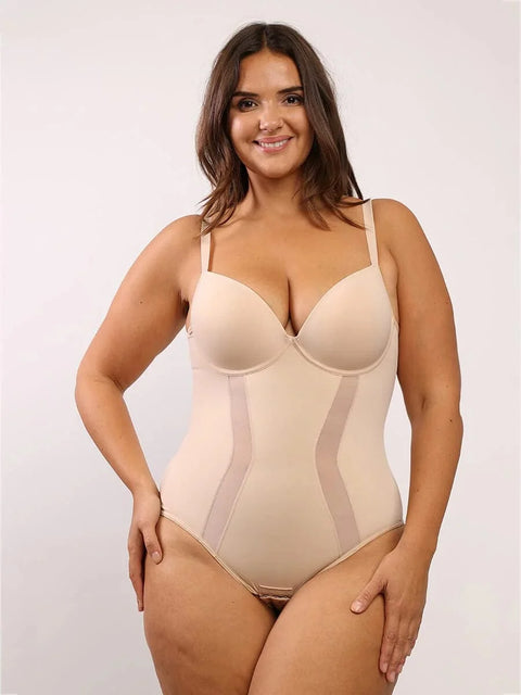 Body Gainant Ventre Plat Dos Nu Beige Pour Femmes