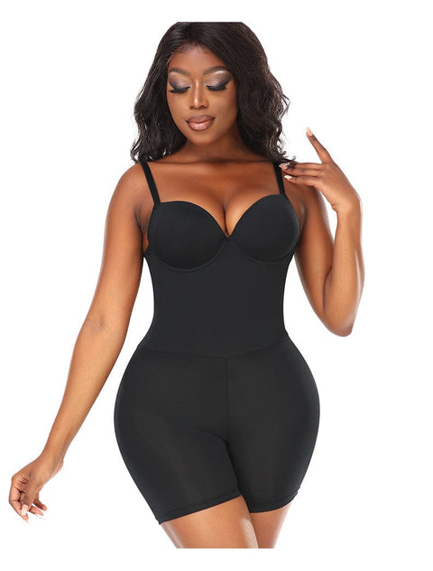 Body Gainant Dos Nu Remonte-Fesses Ventre Plat Pour Femmes Noir / S - CurvyPower