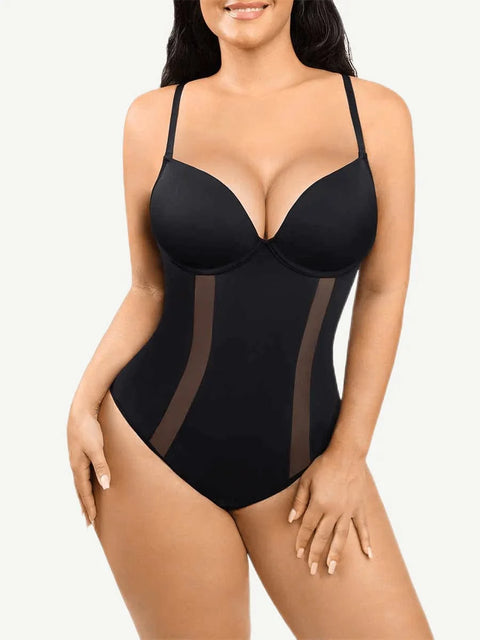 Body Gainant Ventre Plat Dos Nu Noir Pour Femmes