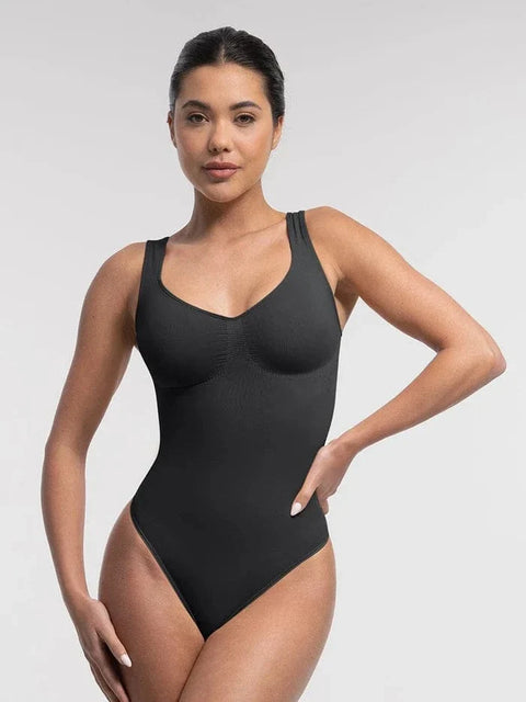 Body Culotte Gainant Ventre Plat et Soutien Poitrine Noir Pour Femmes