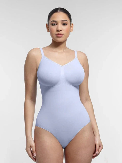 CurvyPower | FR Body Bleu / XS Body Gainant Sans Couture Ventre Plat avec Soutien Poitrine Intégré
