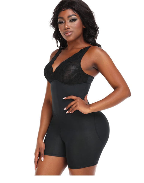 Body Gainant Dos Nu Remonte-Fesses avec Coussinets Amovibles Pour Femmes - CurvyPower