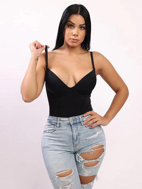 Body Gainant Ventre Plat Dos Nu Pour Femmes - CurvyPower