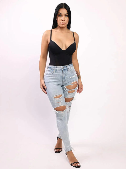 Body Gainant Ventre Plat Dos Nu Pour Femmes - CurvyPower