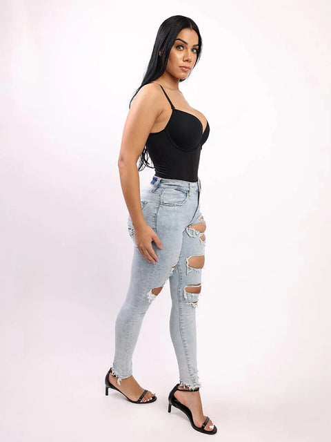 Body Gainant Ventre Plat Dos Nu Pour Femmes - CurvyPower