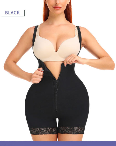 Body Gainant Buste Ouvert Avec Fermeture Éclair Frontale Pour Femmes - CurvyPower