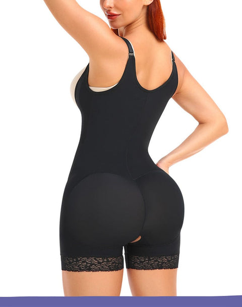 Body Gainant Buste Ouvert Avec Fermeture Éclair Frontale Pour Femmes - CurvyPower