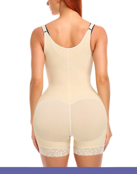 Body Gainant Buste Ouvert Avec Fermeture Éclair Frontale Pour Femmes - CurvyPower