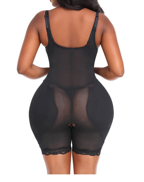 Body Gainant Buste Ouvert en Dentelle et Coussinets de Hanches Pour Femmes - CurvyPower
