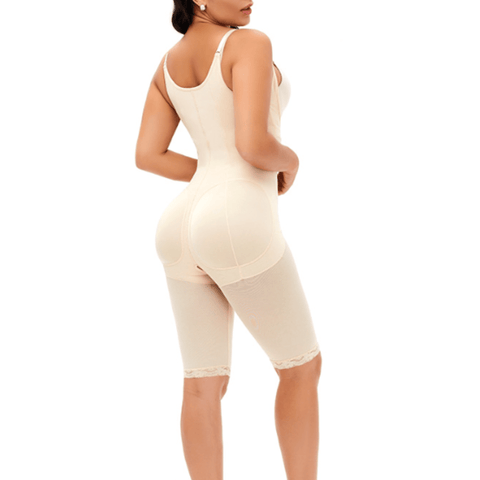 CurvyPower | Be You ! Body Gainant Buste Ouvert Avec Fermeture Éclair Frontale Et Bretelles Réglables
