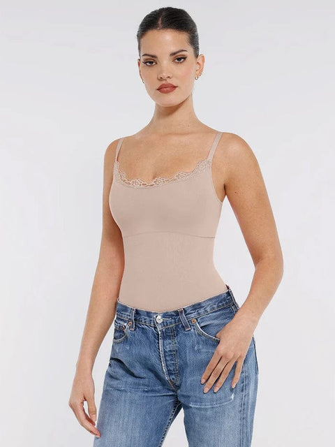 Body Gainant Dentelle Sans Couture Ventre Plat Pour Femmes - CurvyPower