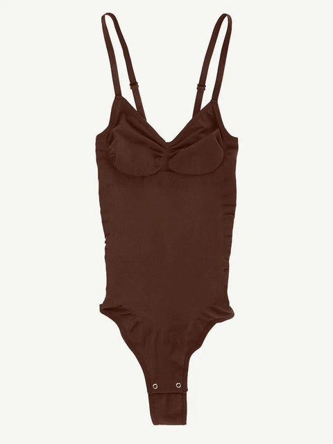 CurvyPower Bodysuit Seamless Thong Backless ShapeWear Bodysuit With Adjustable Straps