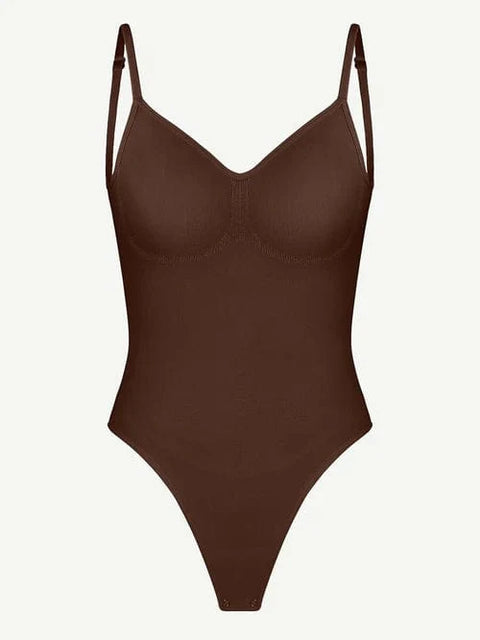CurvyPower Bodysuit Seamless Thong Backless ShapeWear Bodysuit With Adjustable Straps
