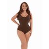 CurvyPower Bodysuit Seamless Thong Shaping Bodysuit Low Back With Adjustable Straps