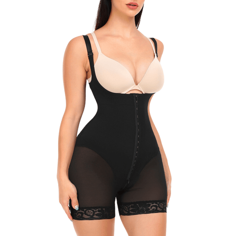 Body Gainant Buste Ouvert Avec Fermeture à Crochets Pour Femmes - CurvyPower