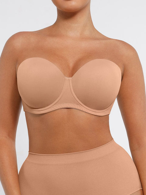 Soutien-Gorge Push-Up Convertible Sans Bretelles À Armatures - CurvyPower