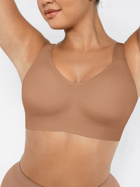 Soutien-Gorge Push-Up Sans Armature à Larges Bretelles Pour Femmes