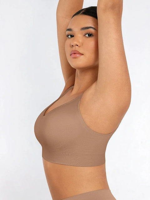 Soutien-Gorge Push-Up Sans Armature à Larges Bretelles Pour Femmes