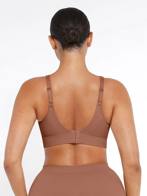 Soutien-Gorge Push-Up Sans Armature à Larges Bretelles Pour Femmes