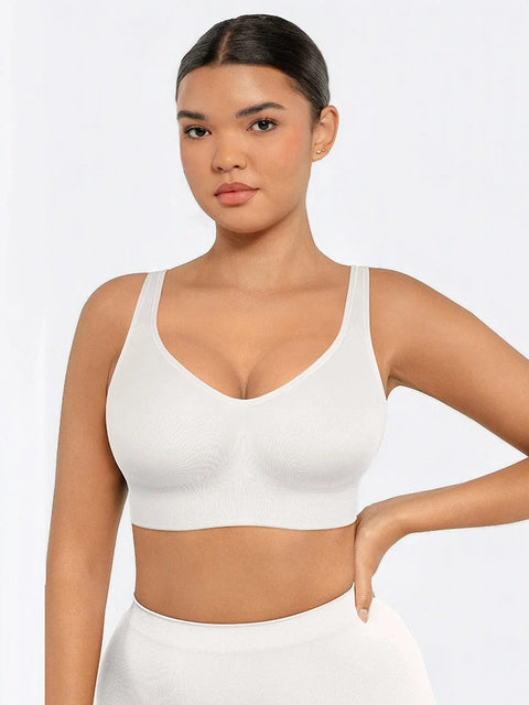 Soutien-Gorge Push-Up Sans Armature à Larges Bretelles Pour Femmes