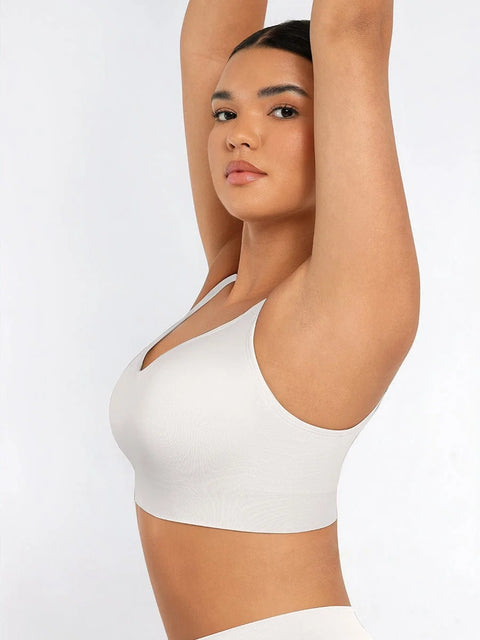 Soutien-Gorge Push-Up Sans Armature à Larges Bretelles Pour Femmes