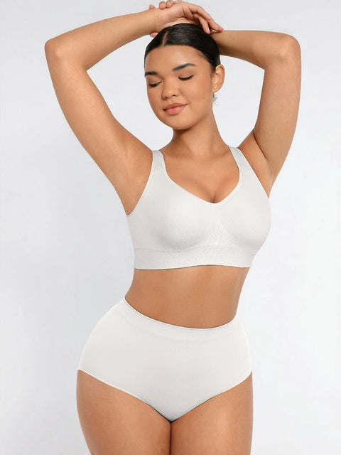 Soutien-Gorge Push-Up Sans Armature à Larges Bretelles Pour Femmes