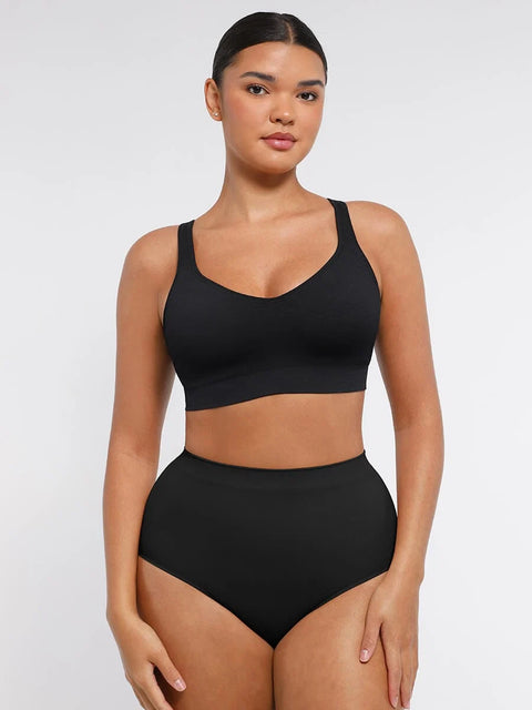 Soutien-Gorge Push-Up Sans Armature à Larges Bretelles Pour Femmes