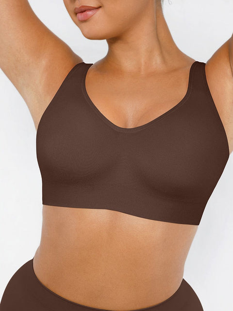 Soutien-Gorge Push-Up Sans Armature à Larges Bretelles Pour Femmes