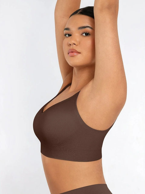 Soutien-Gorge Push-Up Sans Armature à Larges Bretelles Pour Femmes