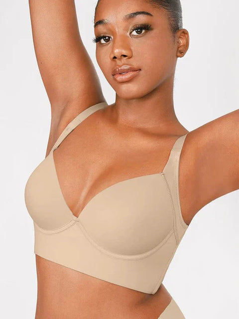 CurvyPower | UK Bra Deep Cup Shapewear Bra with Hook and Eye Closure