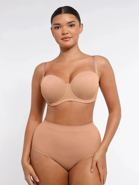 Soutien-Gorge Push-Up Convertible Sans Bretelles À Armatures - CurvyPower