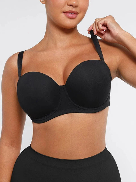 Soutien-Gorge Push-Up Convertible Sans Bretelles À Armatures - CurvyPower