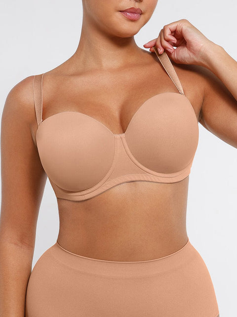 Soutien-Gorge Push-Up Convertible Sans Bretelles À Armatures - CurvyPower
