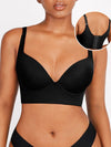 CurvyPower | UK Bra Upgraded Style / Black / 34B/C Deep Cup Shapewear Bra with Hook and Eye Closure